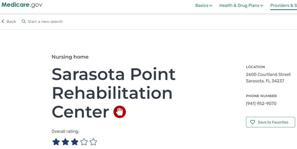 Sarasota Point Rehabilitation Center abuse complaints