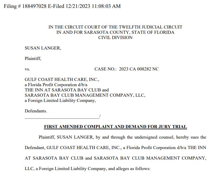 Inn at Sarasota Bay Club lawsuits
