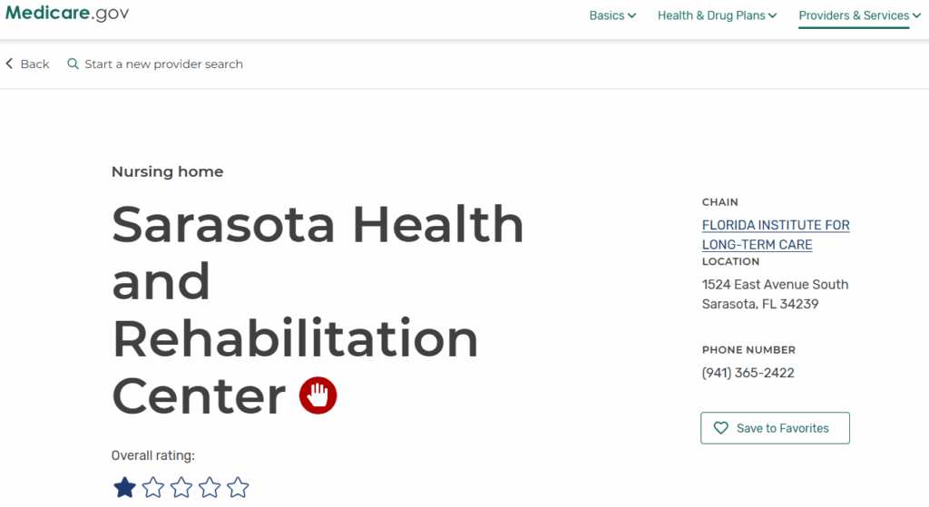 Sarasota Health and Rehab abuse lawyer