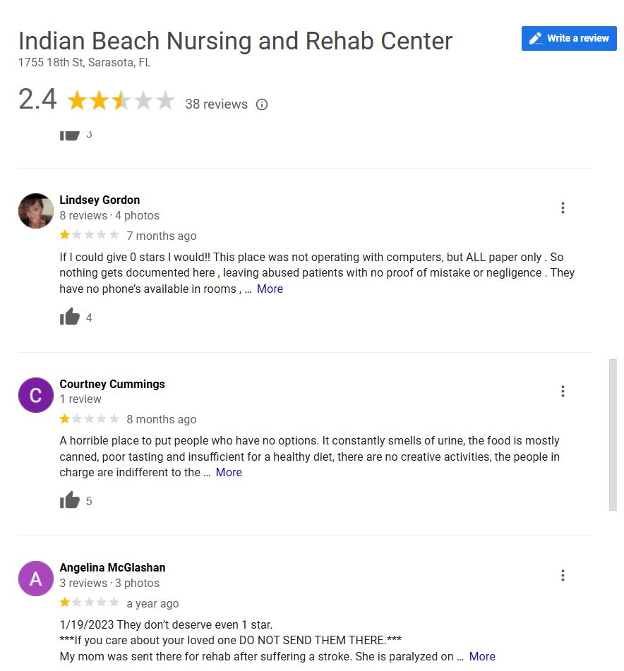 Indian Beach Nursing lawsuits claim abuse and neglect