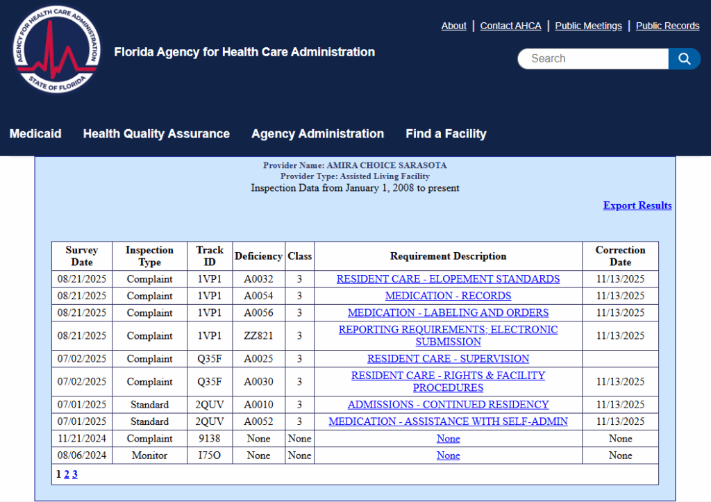 Amira Choice Sarasota complaints lawsuits reviews
