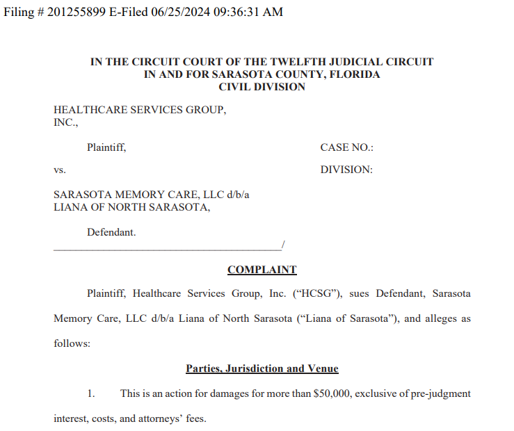 Liana of Sarasota lawsuits